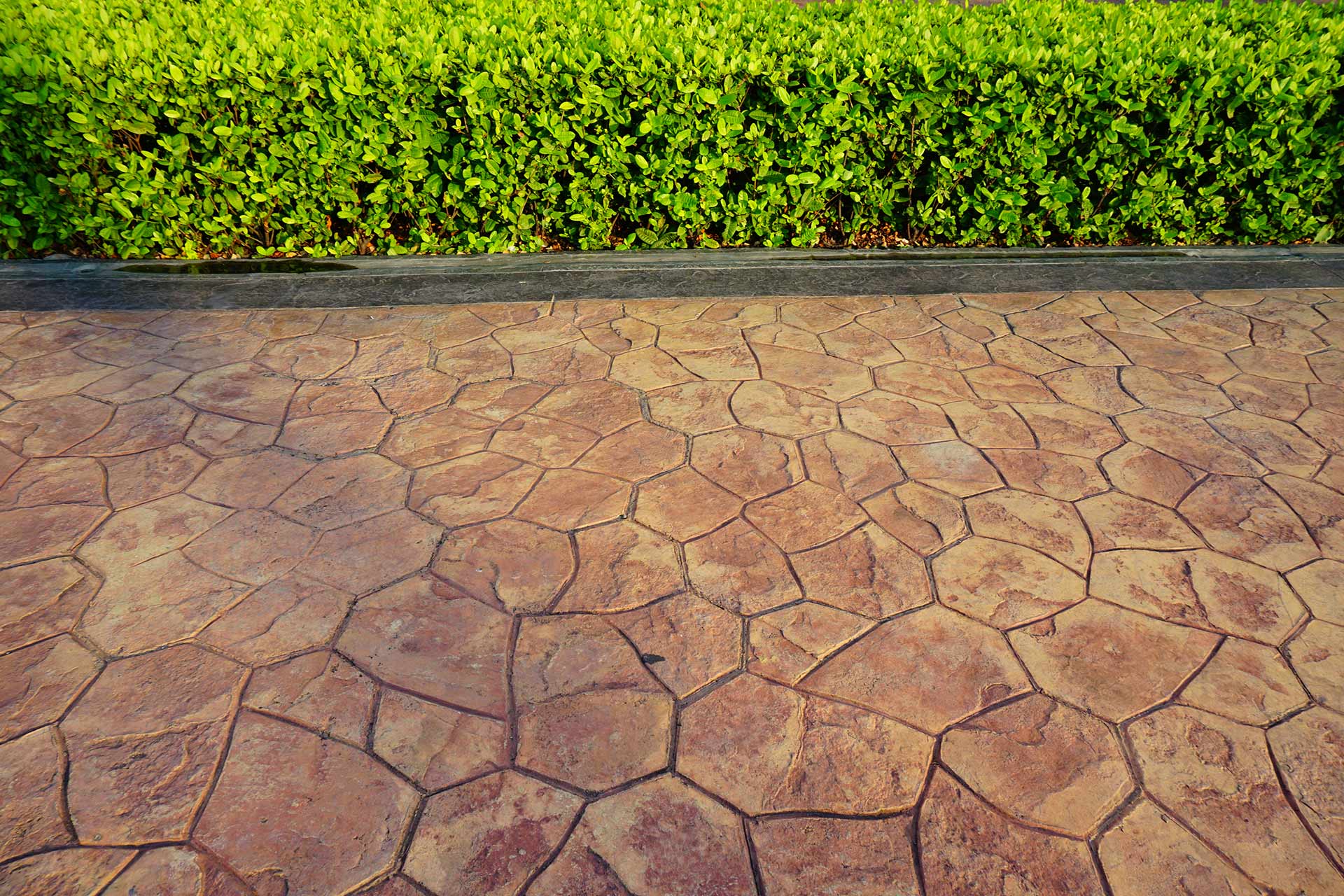 Concrete driveway patterned Reading