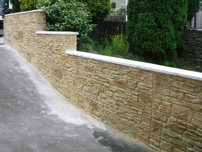 Wallcrete realistic stone built wall